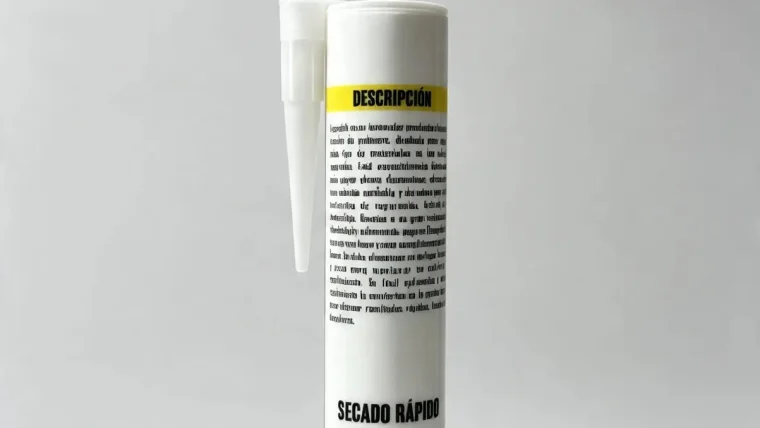 Parte posterior del cartucho de Pegaplak con las instrucciones de uso